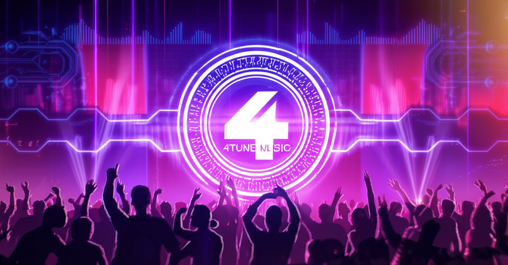 Futuristic music festival with blockchain